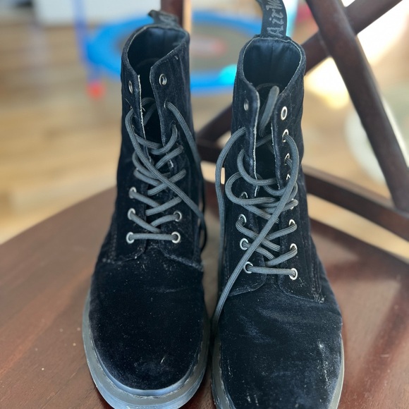 Dr. Martens Black Velvet Boot - Picture 3 of 7